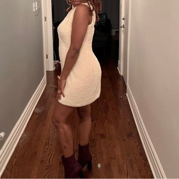 NWOT Express Cozy Knit Mock Neck
Sleeveless Open Back fuzzy above knee dress 👗 - Picture 9 of 16